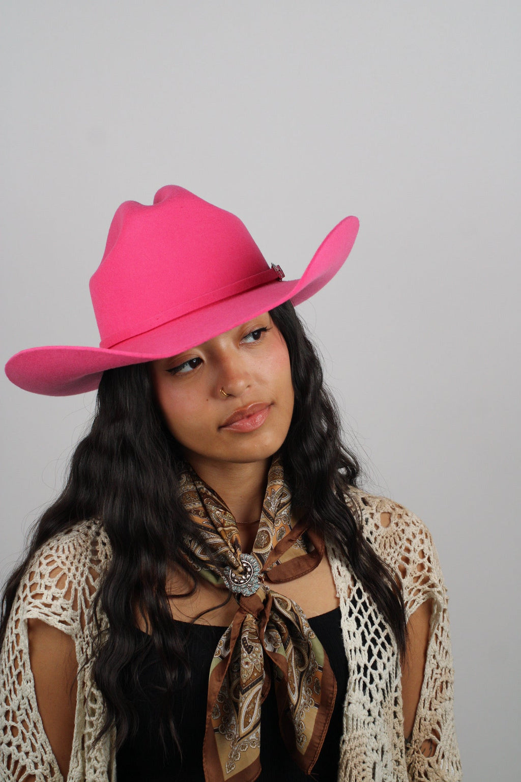 Wilder and Soul Mustang Western Hat - Pink
