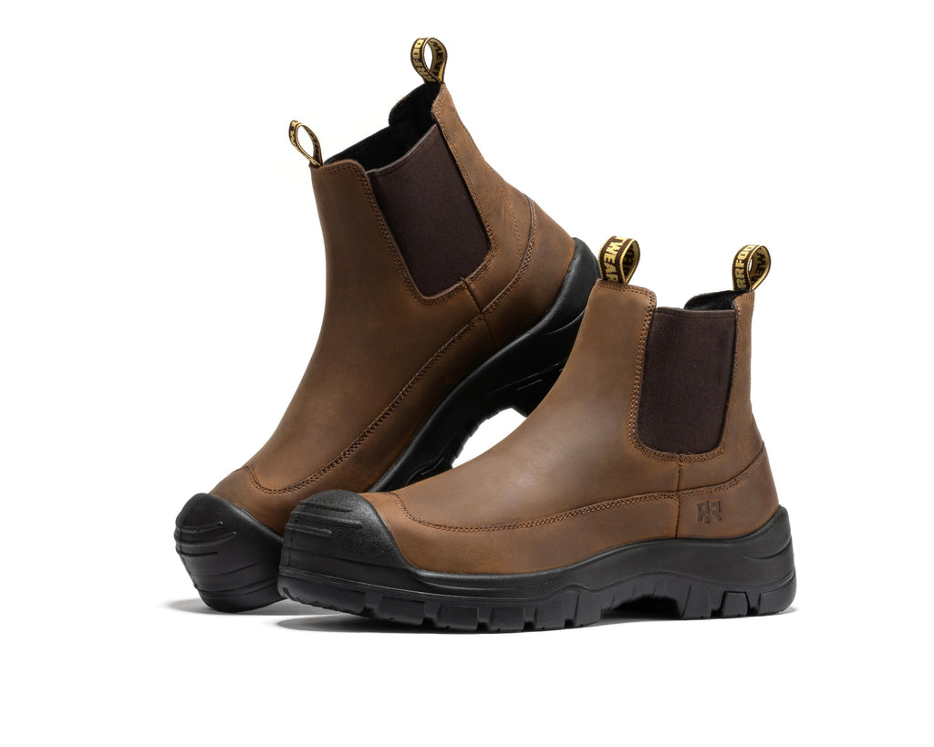 ROCKROOSTER Woodland Brown 6 Inch Chelsea Work Boot