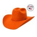 Gone Country American Orange 5X Wool Cowboy Hat — Made in USA
