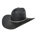 Gone Country Backroads Black Shantung Straw Cowboy Hat