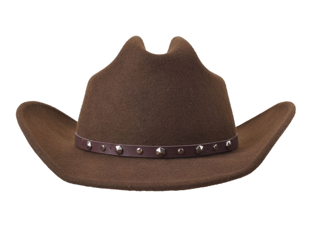 Bigalli Alamo Men's Wool Felt Cowboy Hat – Cattleman Crown | Chocolate, Black, Khaki & Cream