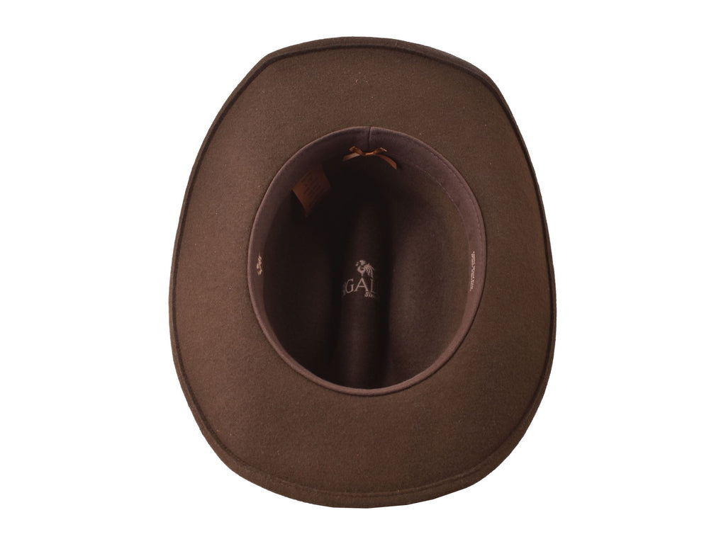 Bigalli Alamo Men's Wool Felt Cowboy Hat – Cattleman Crown | Chocolate, Black, Khaki & Cream