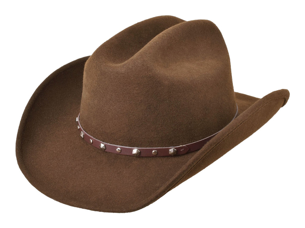 Bigalli Alamo Men's Wool Felt Cowboy Hat – Cattleman Crown | Chocolate, Black, Khaki & Cream