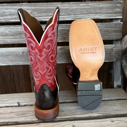 Ariat County Lane Women's Western Boots – Burgundy Wide Square Toe | 4LR Support