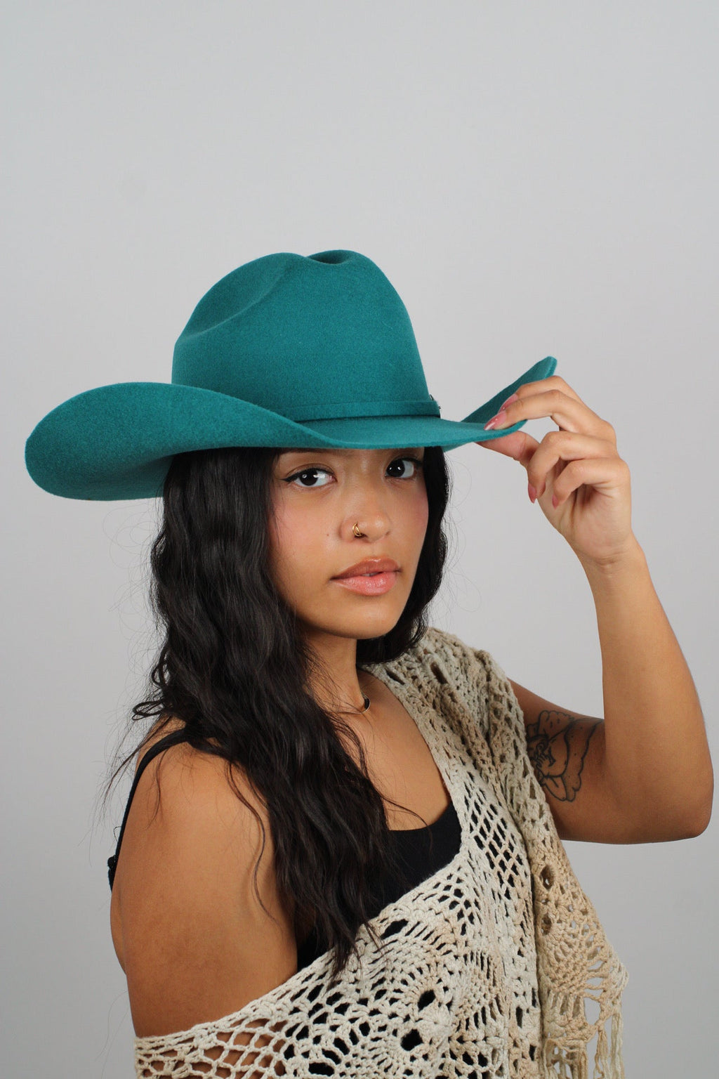 Wilder and Soul Mustang Western Hat - Turquoise