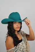 Wilder and Soul Mustang Western Hat - Turquoise