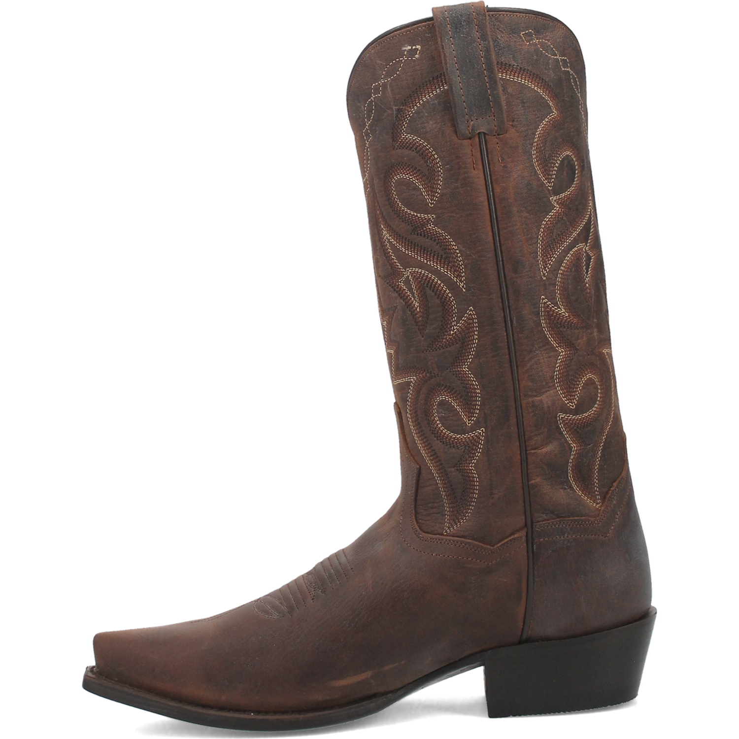 Dan Post Men's Cowboy Western Boot Renegade – Snip Toe, Distressed All-Over Leather, Removable Soft Strike Orthotic Insole, Fully Leather Lined, Cowboy Heel, Leather Outsole, 13" Shaft, Vintage Western Boot