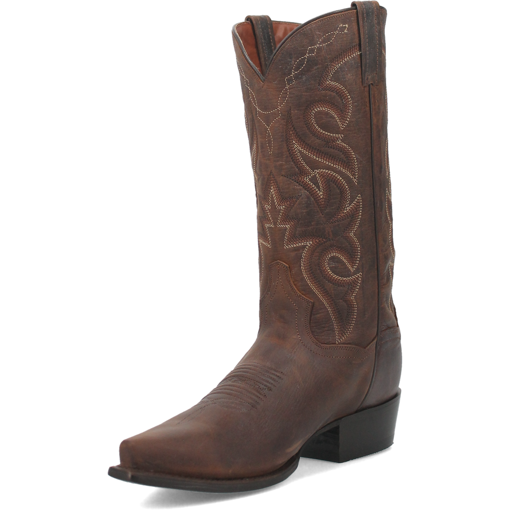Dan Post Men's Cowboy Western Boot Renegade – Snip Toe, Distressed All-Over Leather, Removable Soft Strike Orthotic Insole, Fully Leather Lined, Cowboy Heel, Leather Outsole, 13" Shaft, Vintage Western Boot