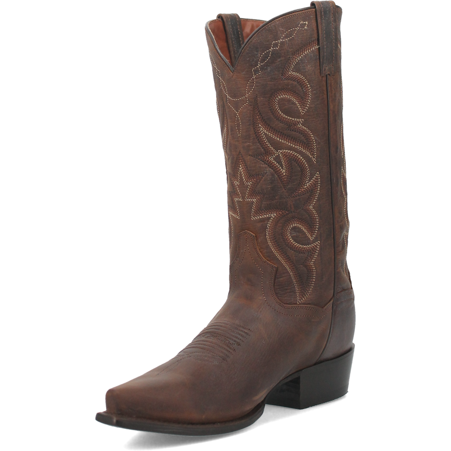 Dan Post Men's Cowboy Western Boot Renegade – Snip Toe, Distressed All-Over Leather, Removable Soft Strike Orthotic Insole, Fully Leather Lined, Cowboy Heel, Leather Outsole, 13" Shaft, Vintage Western Boot