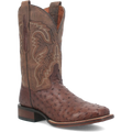 Dan Post Men's Cowboy Western Boot Alamosa – Broad Square Toe, Genuine Ostrich Skin, Cowboy Certified Outsole, Removable Orthotic Insole, Stockman Heel, Chocolate Brown Exotic Leather Boot