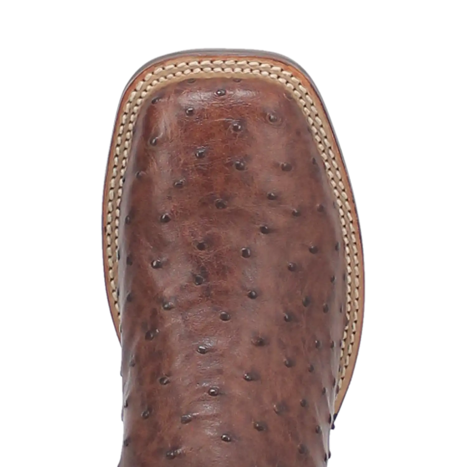 Dan Post Men's Cowboy Western Boot Alamosa – Broad Square Toe, Genuine Ostrich Skin, Cowboy Certified Outsole, Removable Orthotic Insole, Stockman Heel, Chocolate Brown Exotic Leather Boot