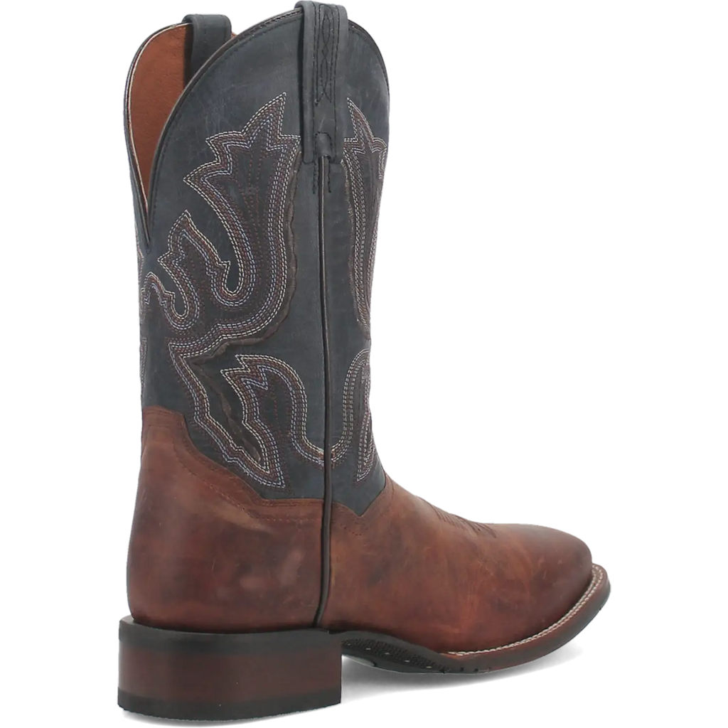 Dan Post Men's Cowboy Western Boot Winslow – Broad Square Toe, Premium Leather, Bold Blue Shaft, Western Embroidery, CAVVY Outsole, Removable Orthotic Insole, 1" Heel, Ranch & Dress Boot