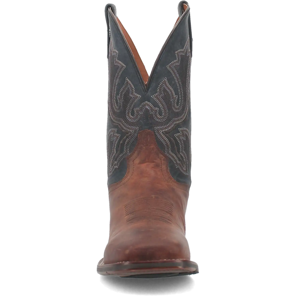 Dan Post Men's Cowboy Western Boot Winslow – Broad Square Toe, Premium Leather, Bold Blue Shaft, Western Embroidery, CAVVY Outsole, Removable Orthotic Insole, 1" Heel, Ranch & Dress Boot