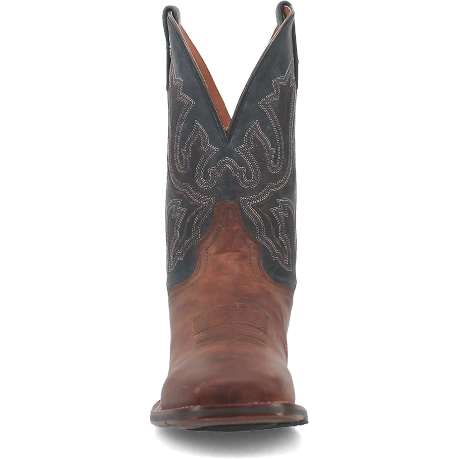 Dan Post Men's Cowboy Western Boot Winslow – Broad Square Toe, Premium Leather, Bold Blue Shaft, Western Embroidery, CAVVY Outsole, Removable Orthotic Insole, 1" Heel, Ranch & Dress Boot