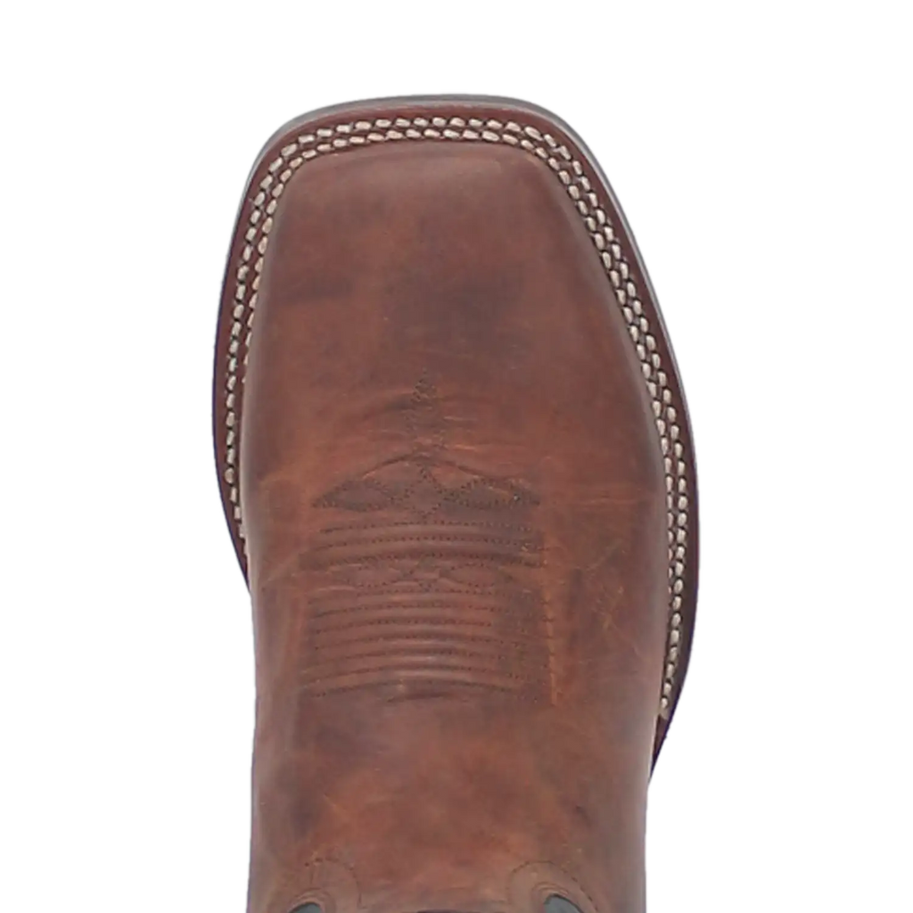 Dan Post Men's Cowboy Western Boot Winslow – Broad Square Toe, Premium Leather, Bold Blue Shaft, Western Embroidery, CAVVY Outsole, Removable Orthotic Insole, 1" Heel, Ranch & Dress Boot