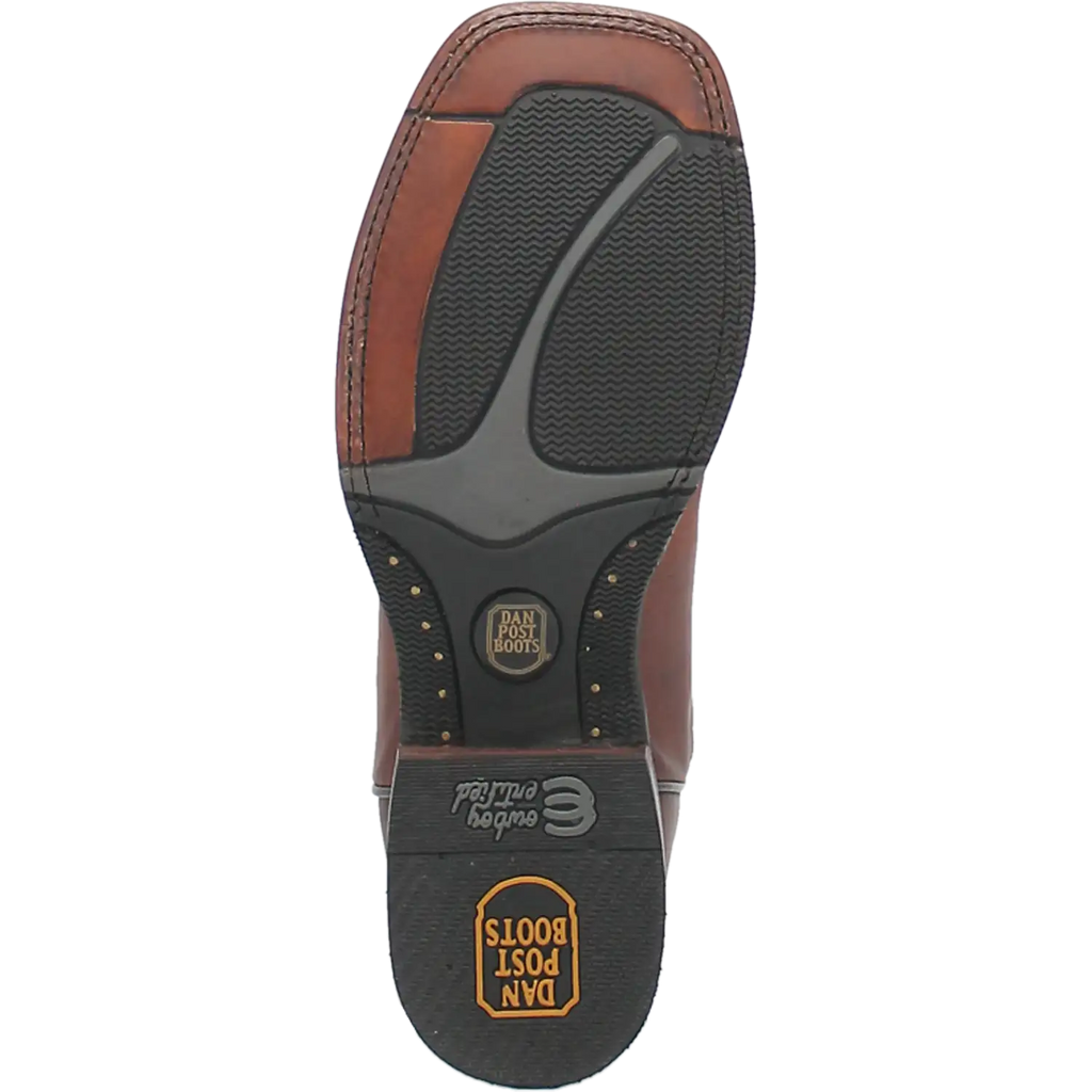 Dan Post Men's Cowboy Western Boot Winslow – Broad Square Toe, Premium Leather, Bold Blue Shaft, Western Embroidery, CAVVY Outsole, Removable Orthotic Insole, 1" Heel, Ranch & Dress Boot