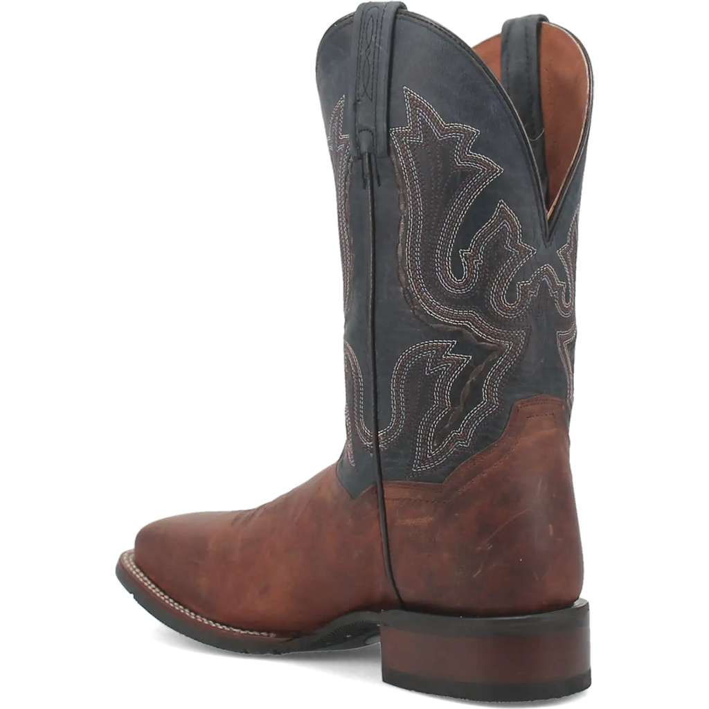 Dan Post Men's Cowboy Western Boot Winslow – Broad Square Toe, Premium Leather, Bold Blue Shaft, Western Embroidery, CAVVY Outsole, Removable Orthotic Insole, 1" Heel, Ranch & Dress Boot