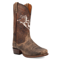 Dan Post Men's Cowboy Western Boot The Dirt Show – Square Toe, Genuine Bison Leather, Leather Outsole, Removable Orthotic Insole, Cowboy Heel, 13" Shaft, Rugged Exotic Western Boot