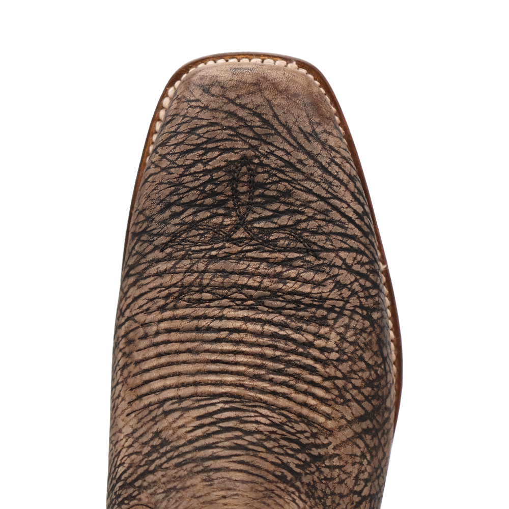 Dan Post Men's Cowboy Western Boot The Dirt Show – Square Toe, Genuine Bison Leather, Leather Outsole, Removable Orthotic Insole, Cowboy Heel, 13" Shaft, Rugged Exotic Western Boot
