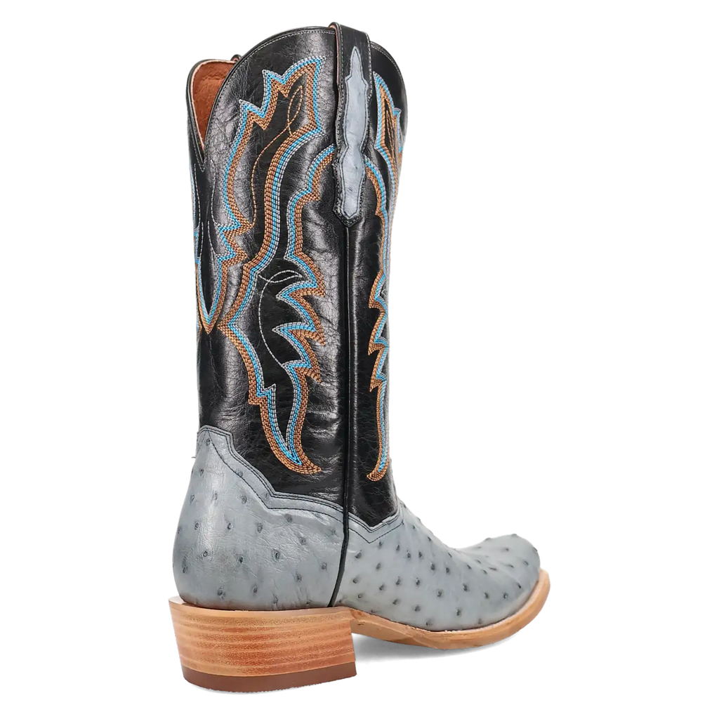 Dan Post Men's Cowboy Western Boot Brady – Cutter Toe, Full Quill Ostrich Skin, ROM2 Rubber Outsole, Ultimate Flex Insole, 13" Shaft, Western Embroidery, Premium Exotic Leather Rodeo & Dress Boot