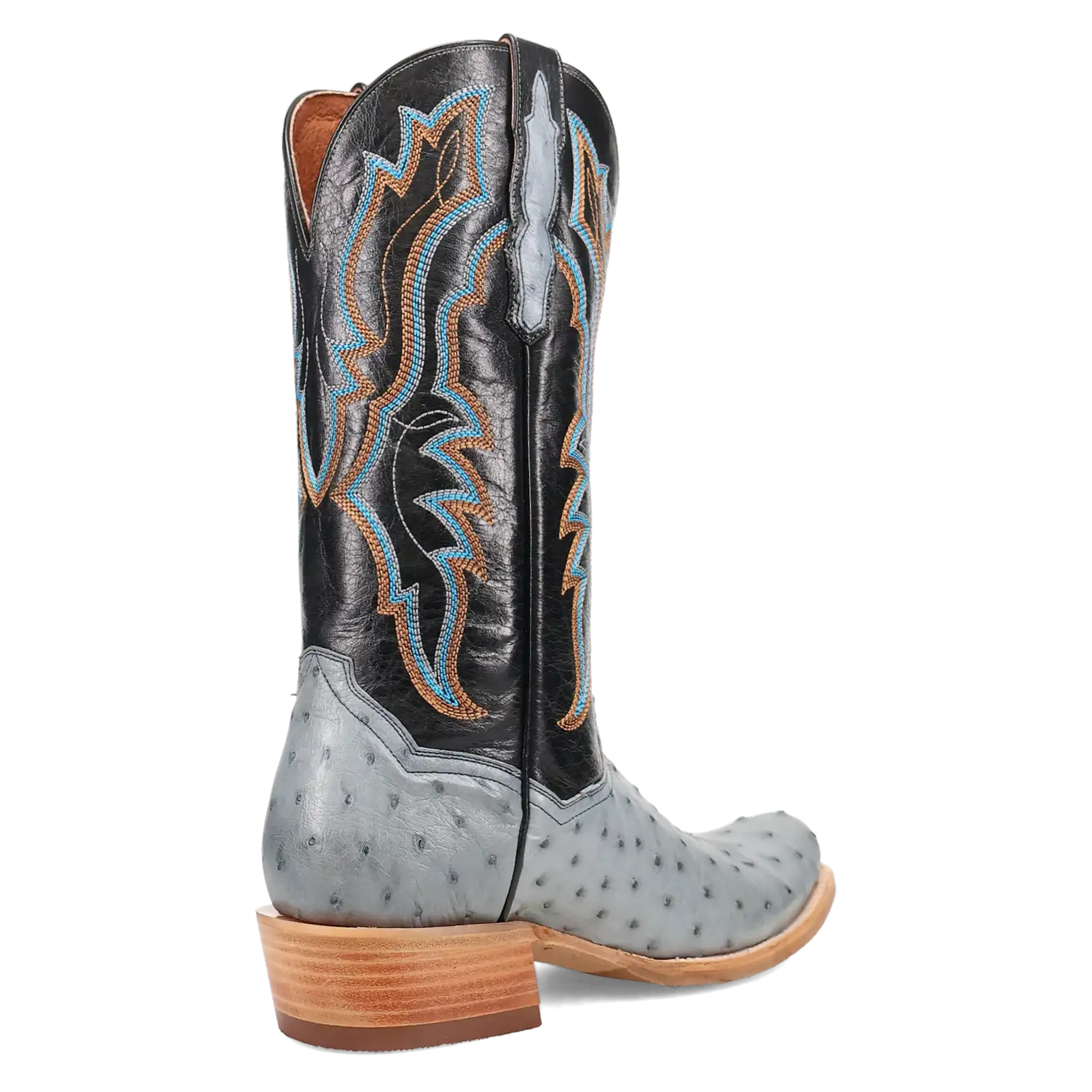 Dan Post Men's Cowboy Western Boot Brady – Cutter Toe, Full Quill Ostrich Skin, ROM2 Rubber Outsole, Ultimate Flex Insole, 13" Shaft, Western Embroidery, Premium Exotic Leather Rodeo & Dress Boot