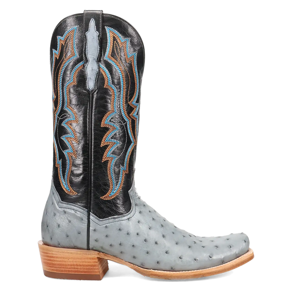 Dan Post Men's Cowboy Western Boot Brady – Cutter Toe, Full Quill Ostrich Skin, ROM2 Rubber Outsole, Ultimate Flex Insole, 13" Shaft, Western Embroidery, Premium Exotic Leather Rodeo & Dress Boot