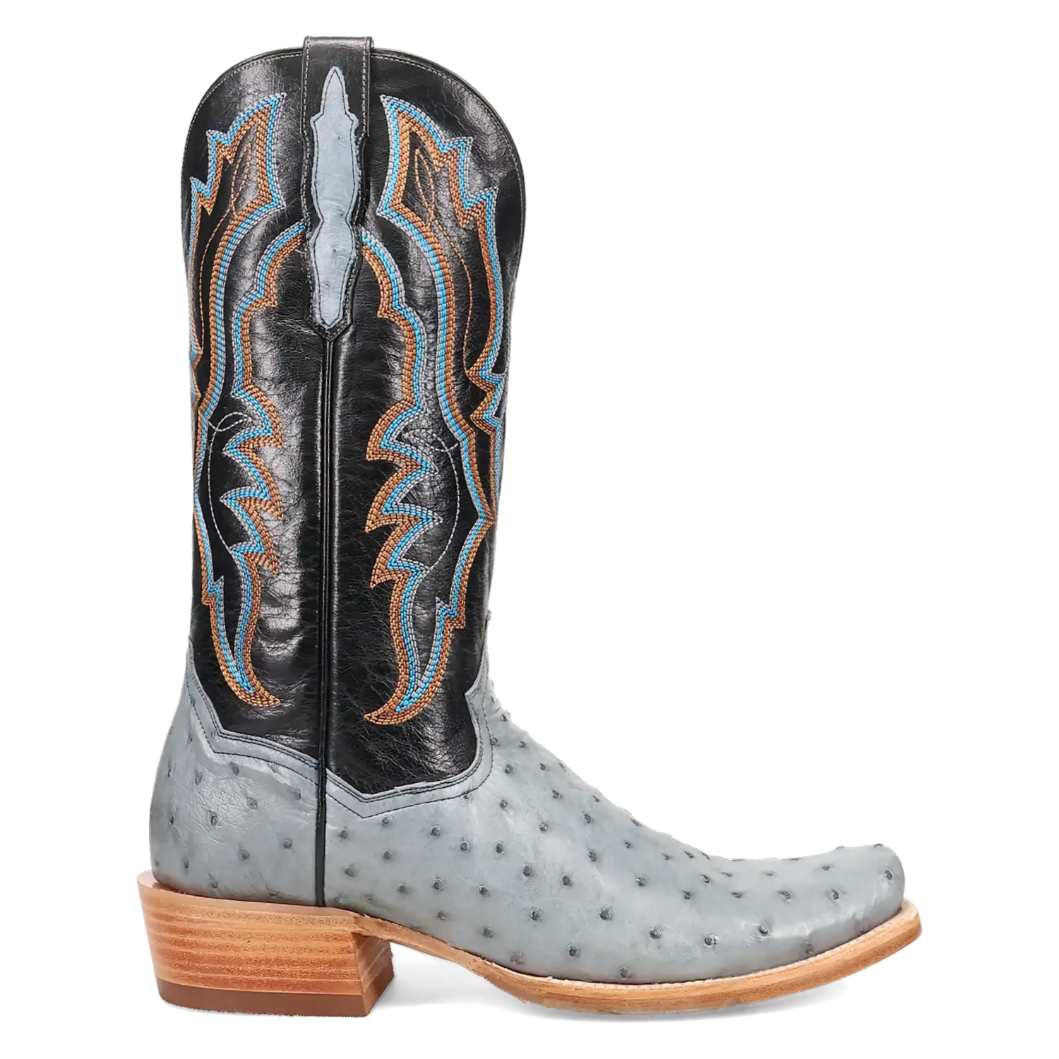 Dan Post Men's Cowboy Western Boot Brady – Cutter Toe, Full Quill Ostrich Skin, ROM2 Rubber Outsole, Ultimate Flex Insole, 13" Shaft, Western Embroidery, Premium Exotic Leather Rodeo & Dress Boot