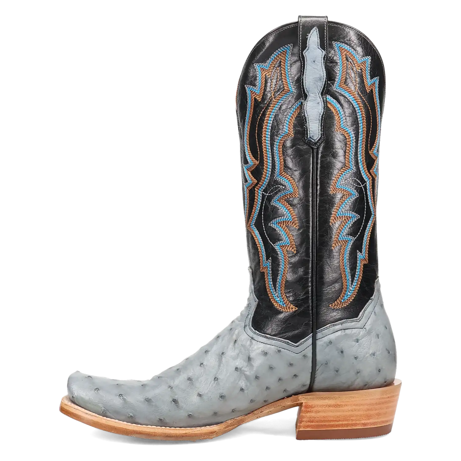 Dan Post Men's Cowboy Western Boot Brady – Cutter Toe, Full Quill Ostrich Skin, ROM2 Rubber Outsole, Ultimate Flex Insole, 13" Shaft, Western Embroidery, Premium Exotic Leather Rodeo & Dress Boot