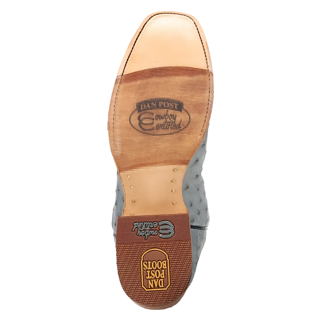 Dan Post Men's Cowboy Western Boot Brady – Cutter Toe, Full Quill Ostrich Skin, ROM2 Rubber Outsole, Ultimate Flex Insole, 13" Shaft, Western Embroidery, Premium Exotic Leather Rodeo & Dress Boot