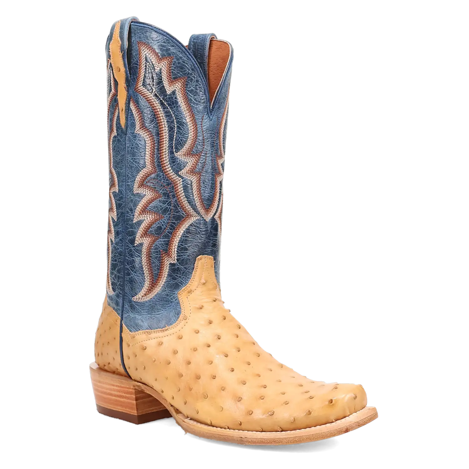 Dan Post Men's Cowboy Western Boot Brady – Cutter Toe, Full Quill Ostrich Skin, ROM2 Rubber Outsole, Ultimate Flex Insole, 13" Shaft, Western Embroidery, Premium Exotic Leather Rodeo & Dress Boot