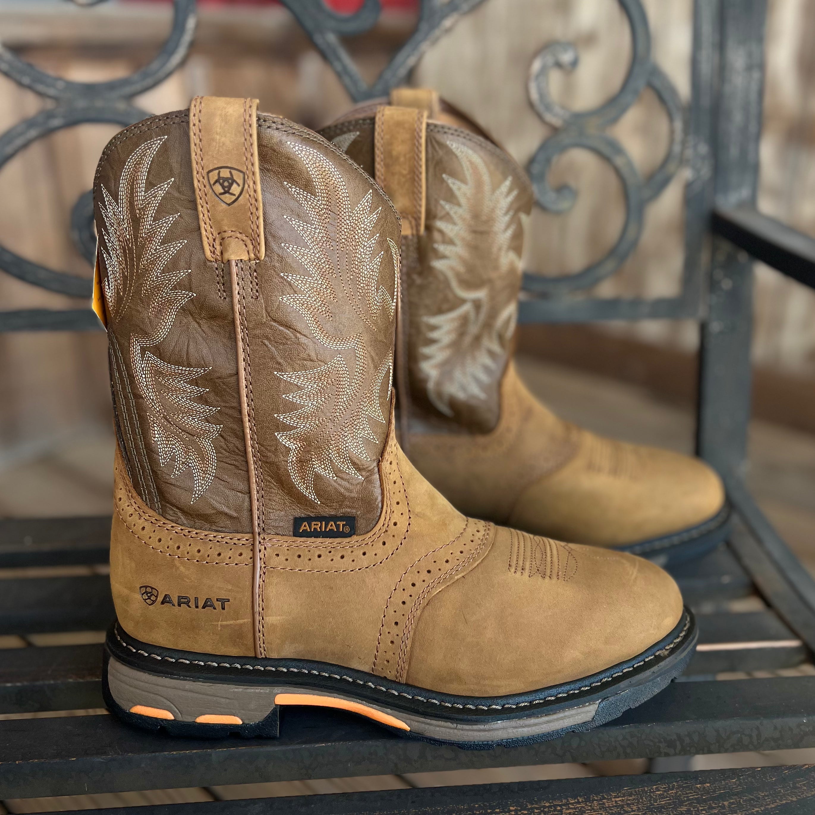 Ariat Workhog Men's Pull-On Work Boot – Round Toe | Aged Bark