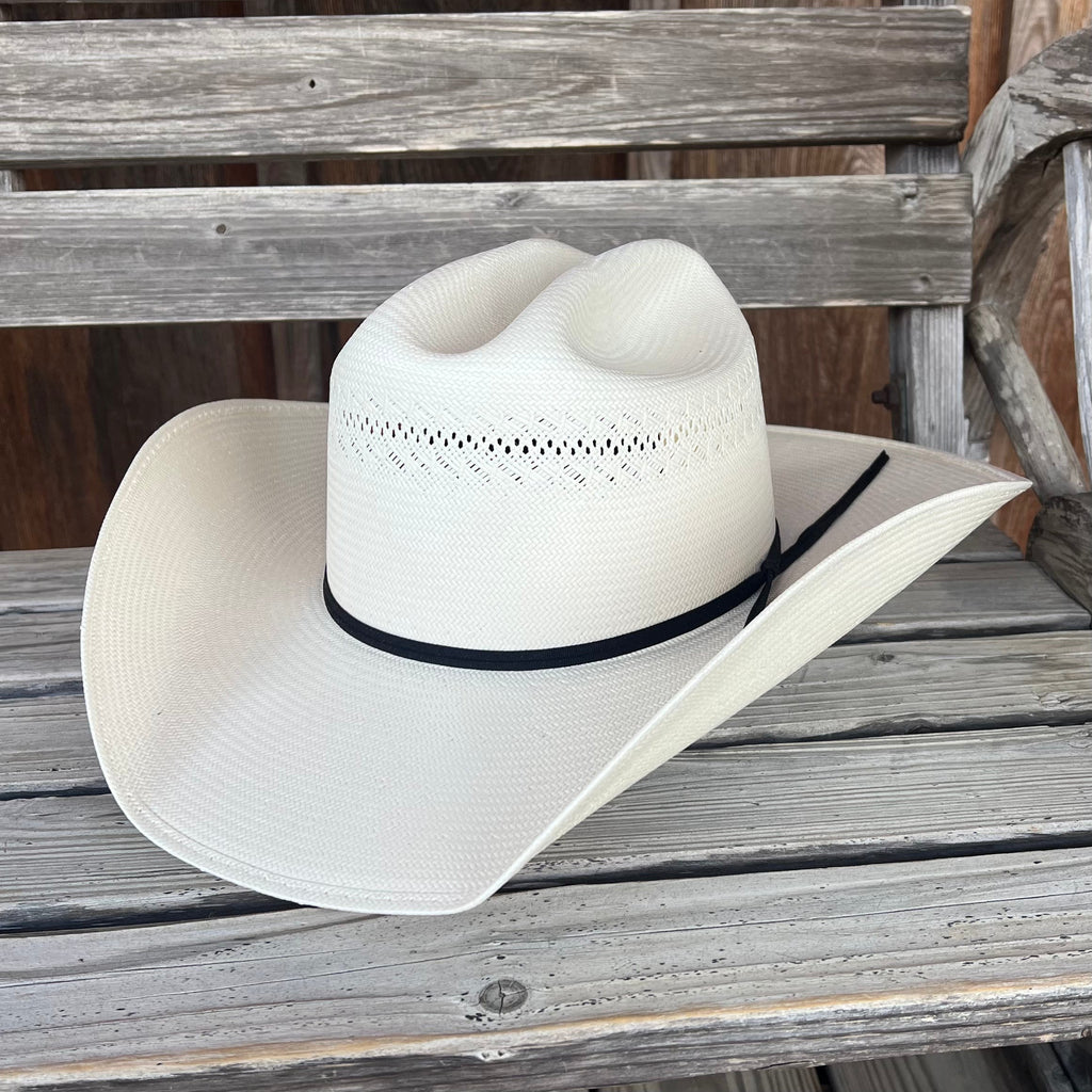 Resistol Luke 7X Premium Straw Cowboy Hat – Natural White | Cattleman Crown