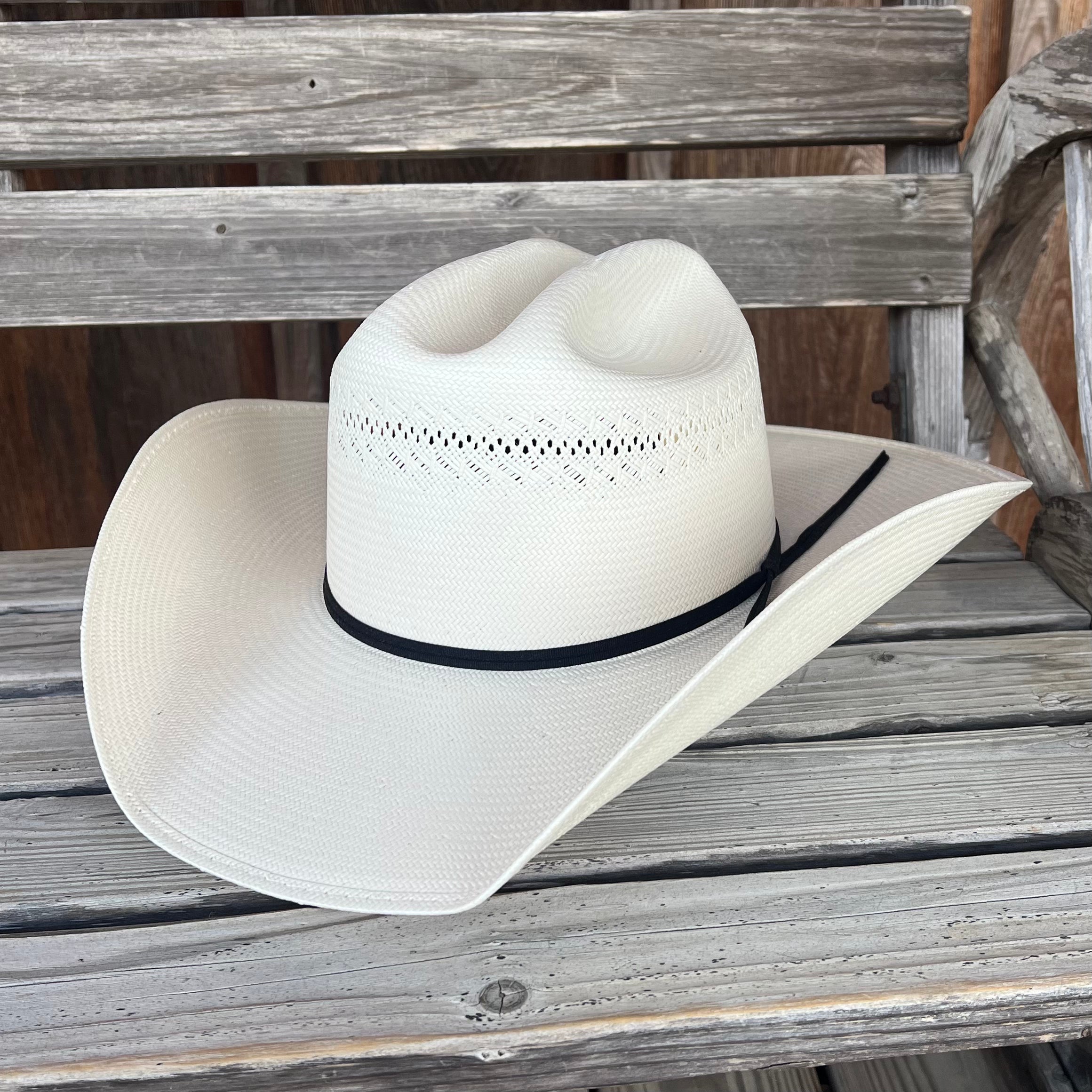 Resistol Luke 7X Premium Straw Cowboy Hat – Natural White | Cattleman Crown