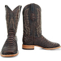Soto Boots Men's Brown Python Print Square Toe Cowboy Boots
