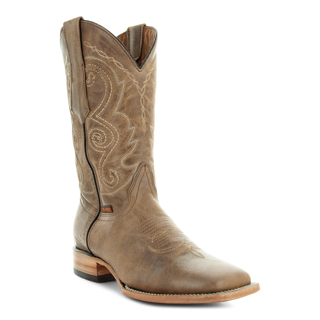 Soto Boots Mens Tan Broad Square Toe Western Boots