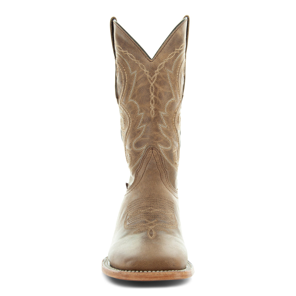 Soto Boots Mens Tan Broad Square Toe Western Boots