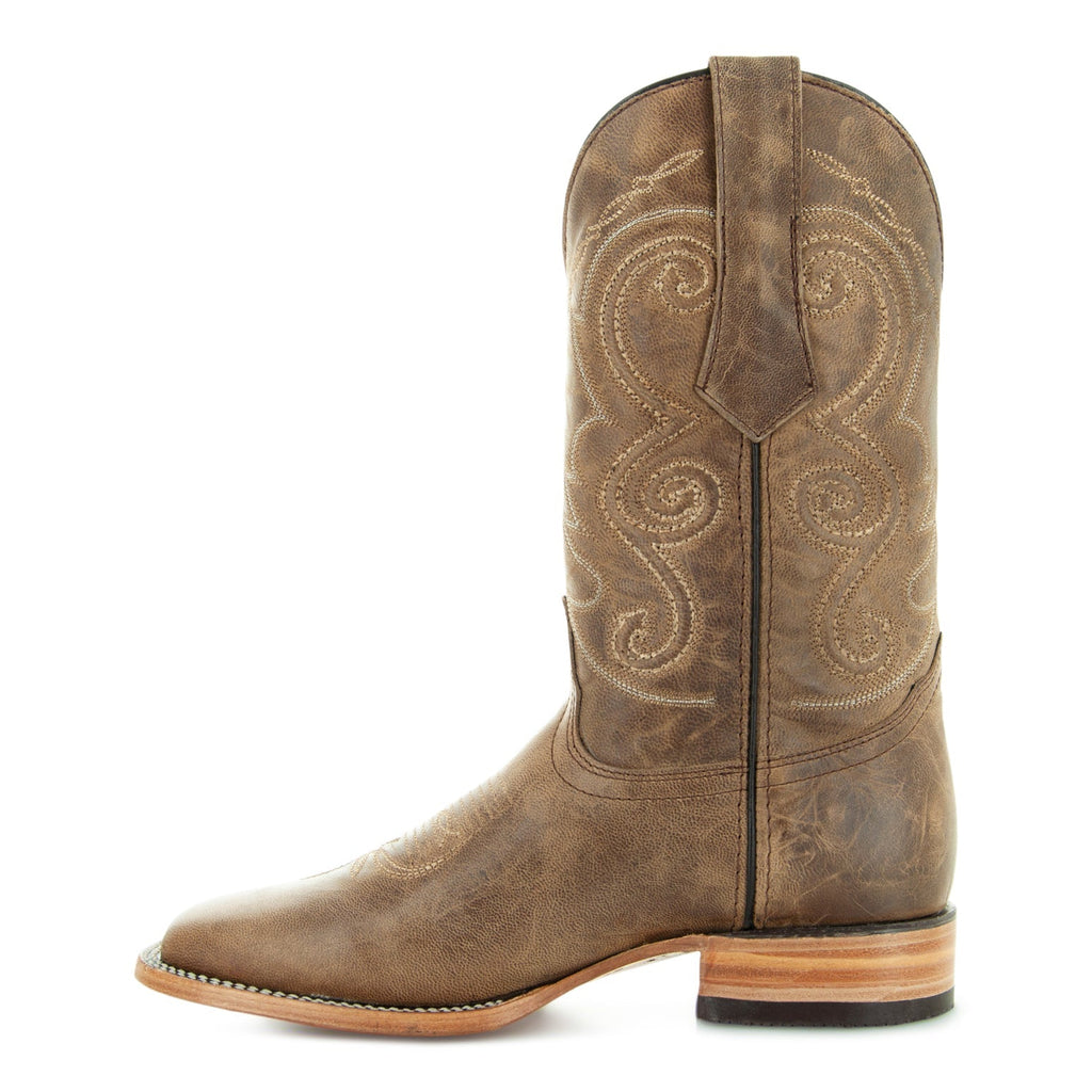 Soto Boots Mens Tan Broad Square Toe Western Boots