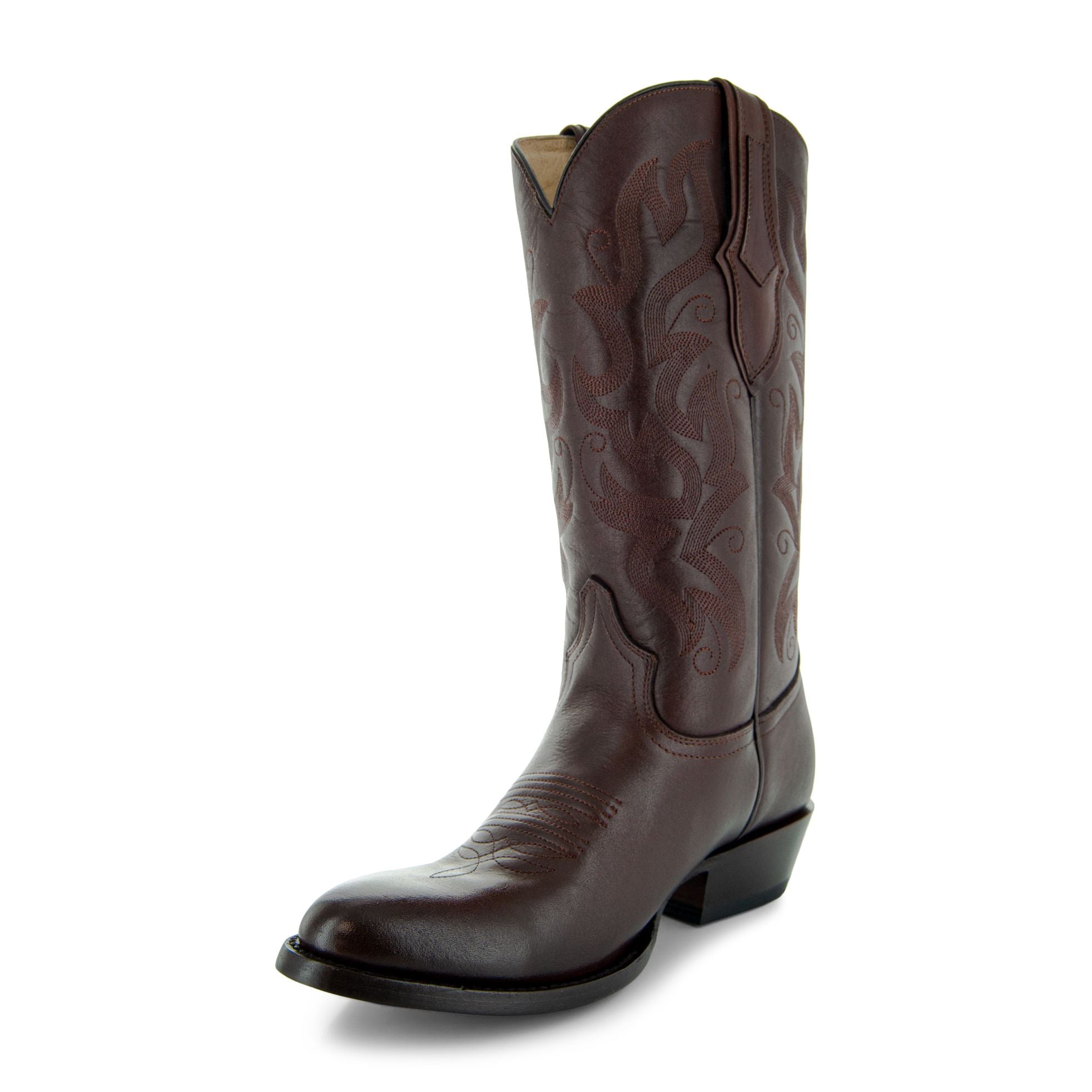 Soto Boots Men's Classic Dress Cowboy Boots – Brown Leather | Round Toe | Goodyear Welt