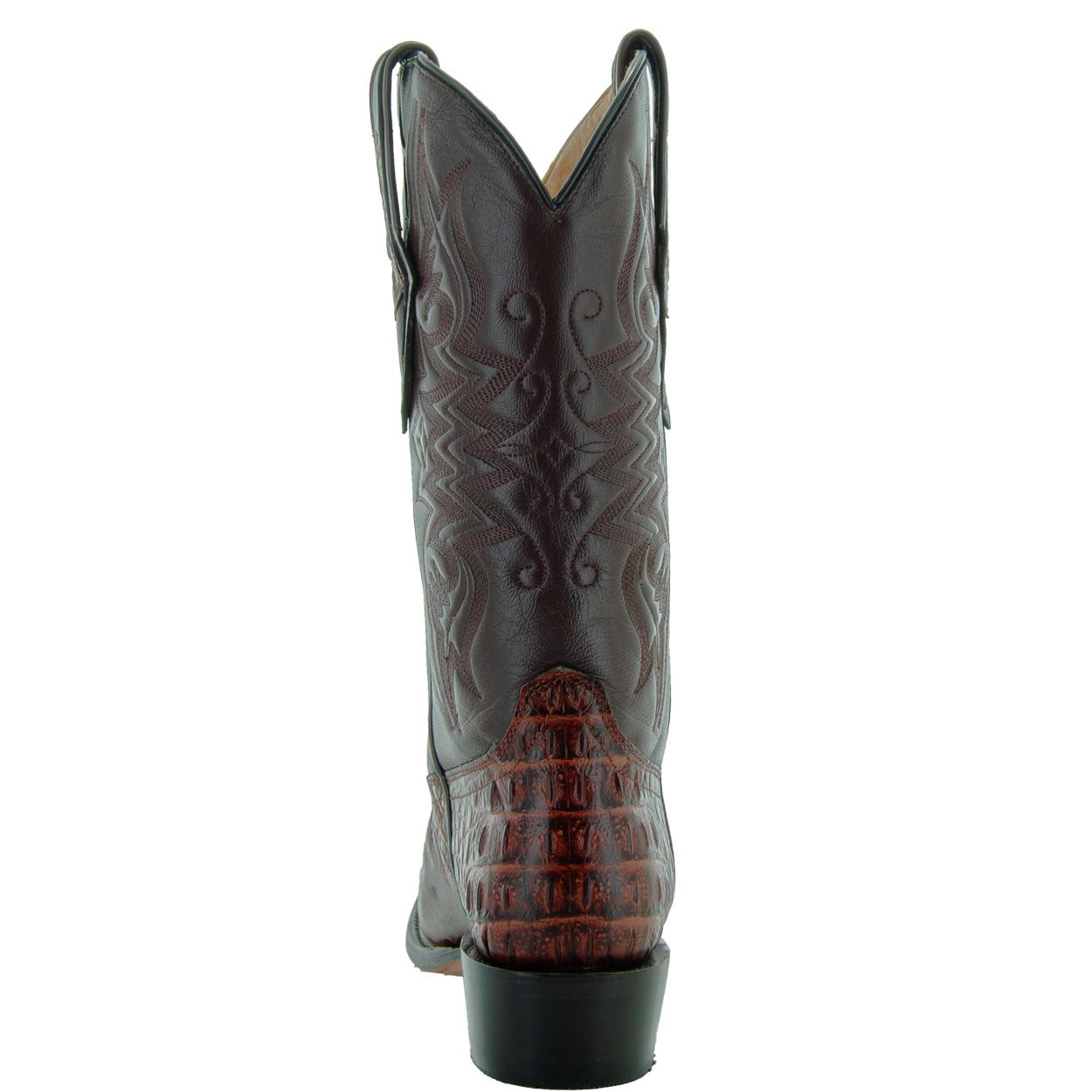 Soto Boots Men's Gator Tail Print Cowboy Boots – Cognac Leather | J Toe | Goodyear Welt