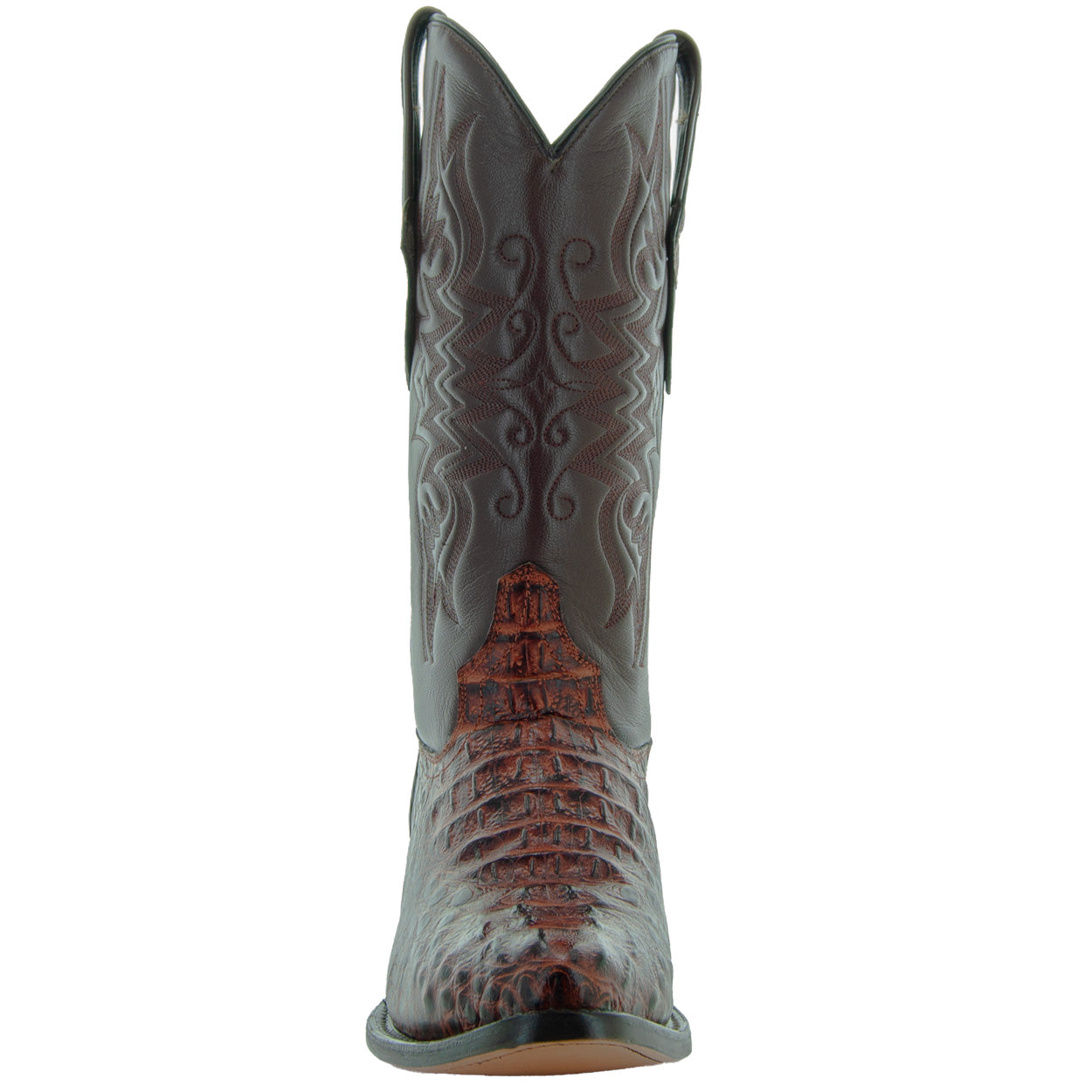 Soto Boots Men's Gator Tail Print Cowboy Boots – Cognac Leather | J Toe | Goodyear Welt