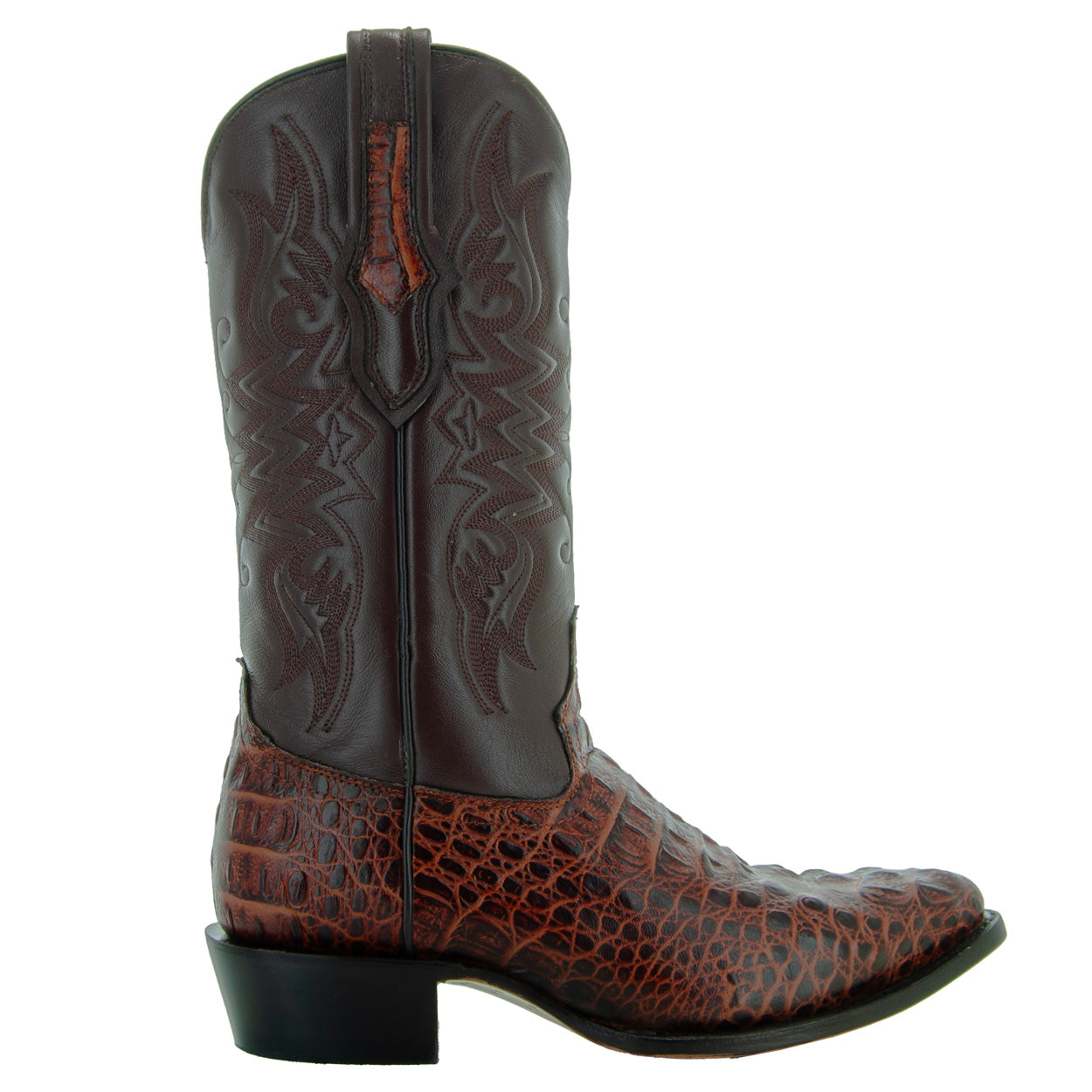 Soto Boots Men's Gator Tail Print Cowboy Boots – Cognac Leather | J Toe | Goodyear Welt