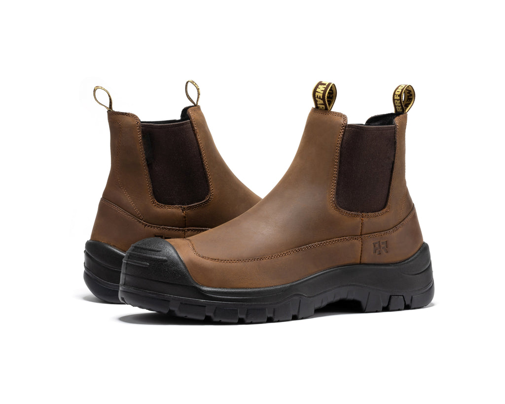 ROCKROOSTER Woodland Brown 6 Inch Chelsea Work Boot