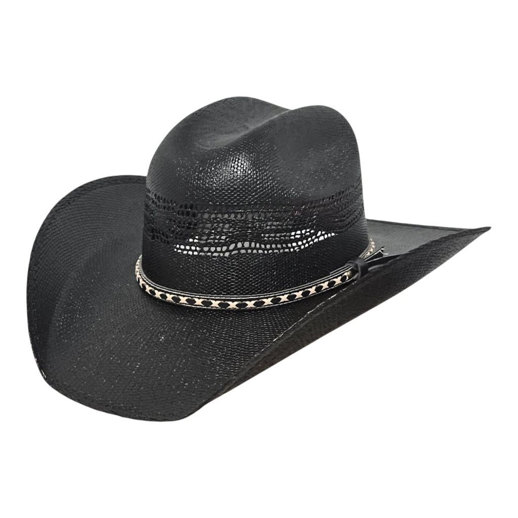 Gone Country Justin Black Bangora Straw Cowboy Hat