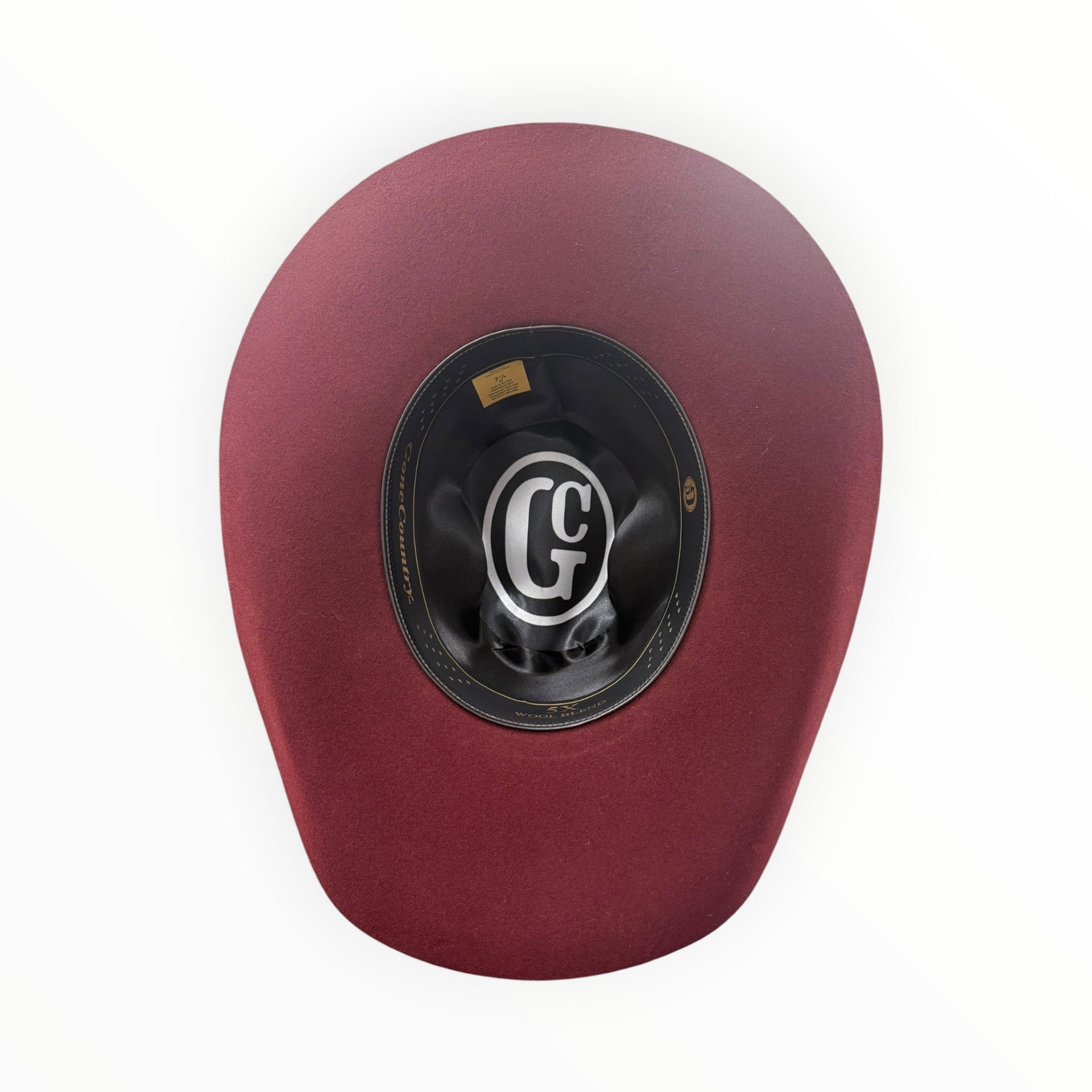 Gone Country Montana Black Cherry 5X Wool Cowboy Hat — Made in USA