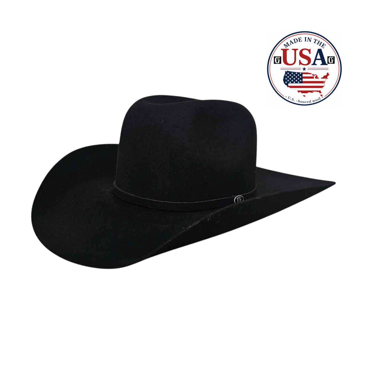 Gone Country Montana Black 5X Wool Cowboy Hat — Made in USA