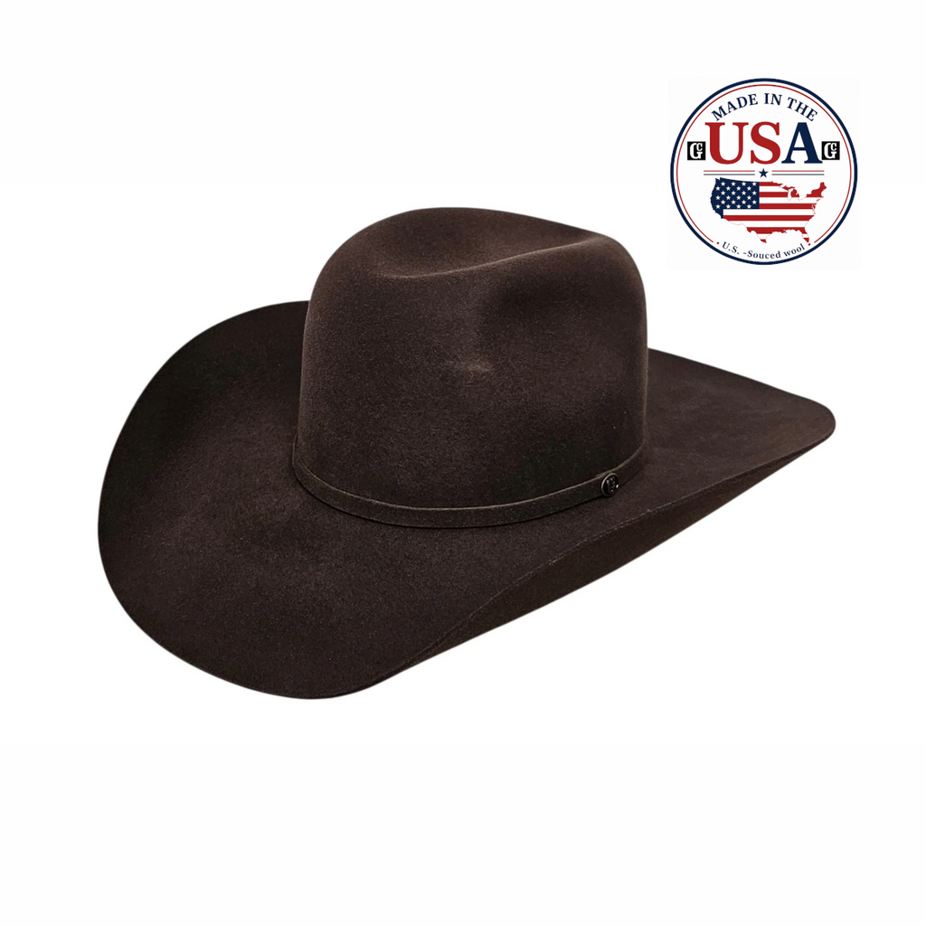Gone Country Montana Brown 5X Wool Cowboy Hat — Made in USA