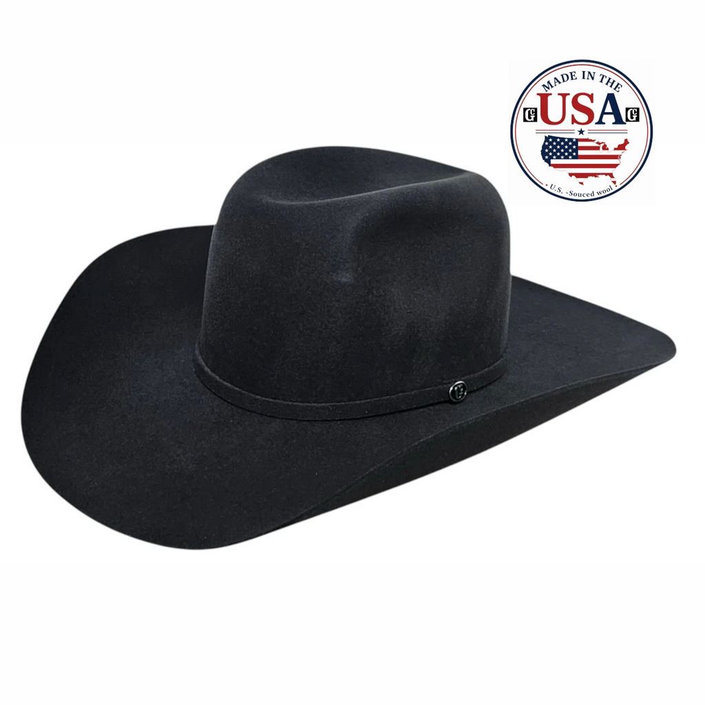 Gone Country Montana Gun Metal 5X Wool Cowboy Hat — Made in USA