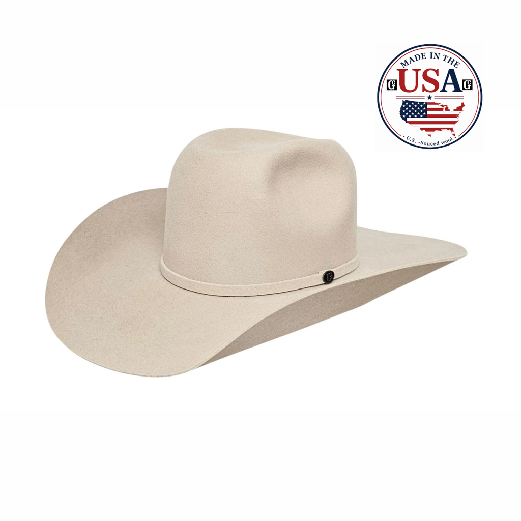Gone Country Montana Silver Belly 5X Wool Cowboy Hat — Made in USA