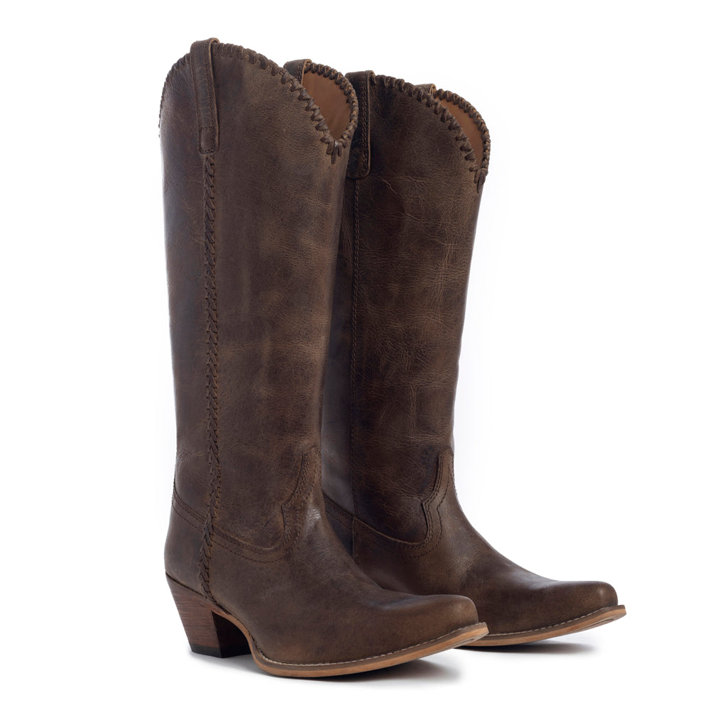 Myra High Plains Stitched Leather Women's Cowgirl Boots