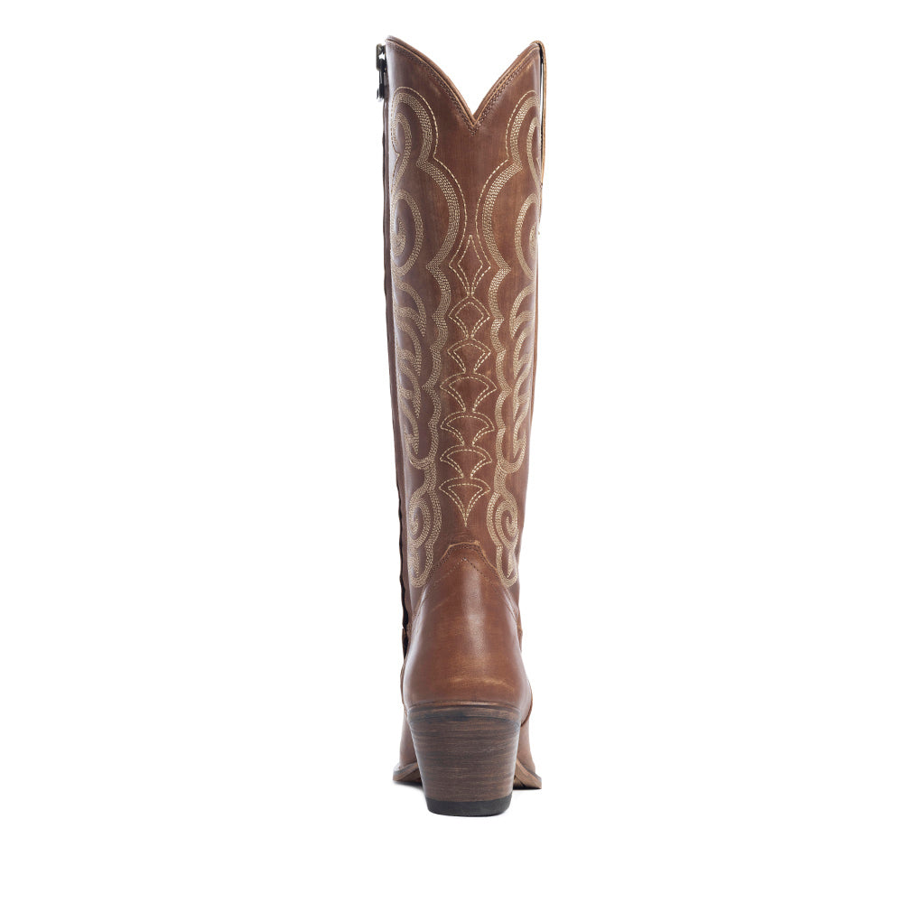 Myra Nalejandra Mocha Brown Leather Tall Western Boots